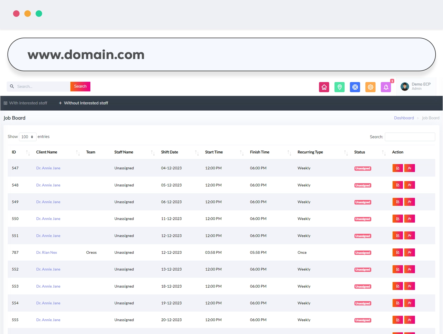 Exclusive Domains