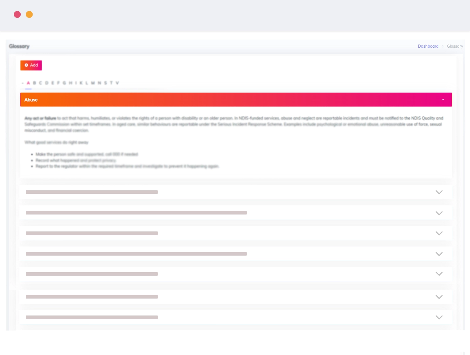 Glossary And Important Terms